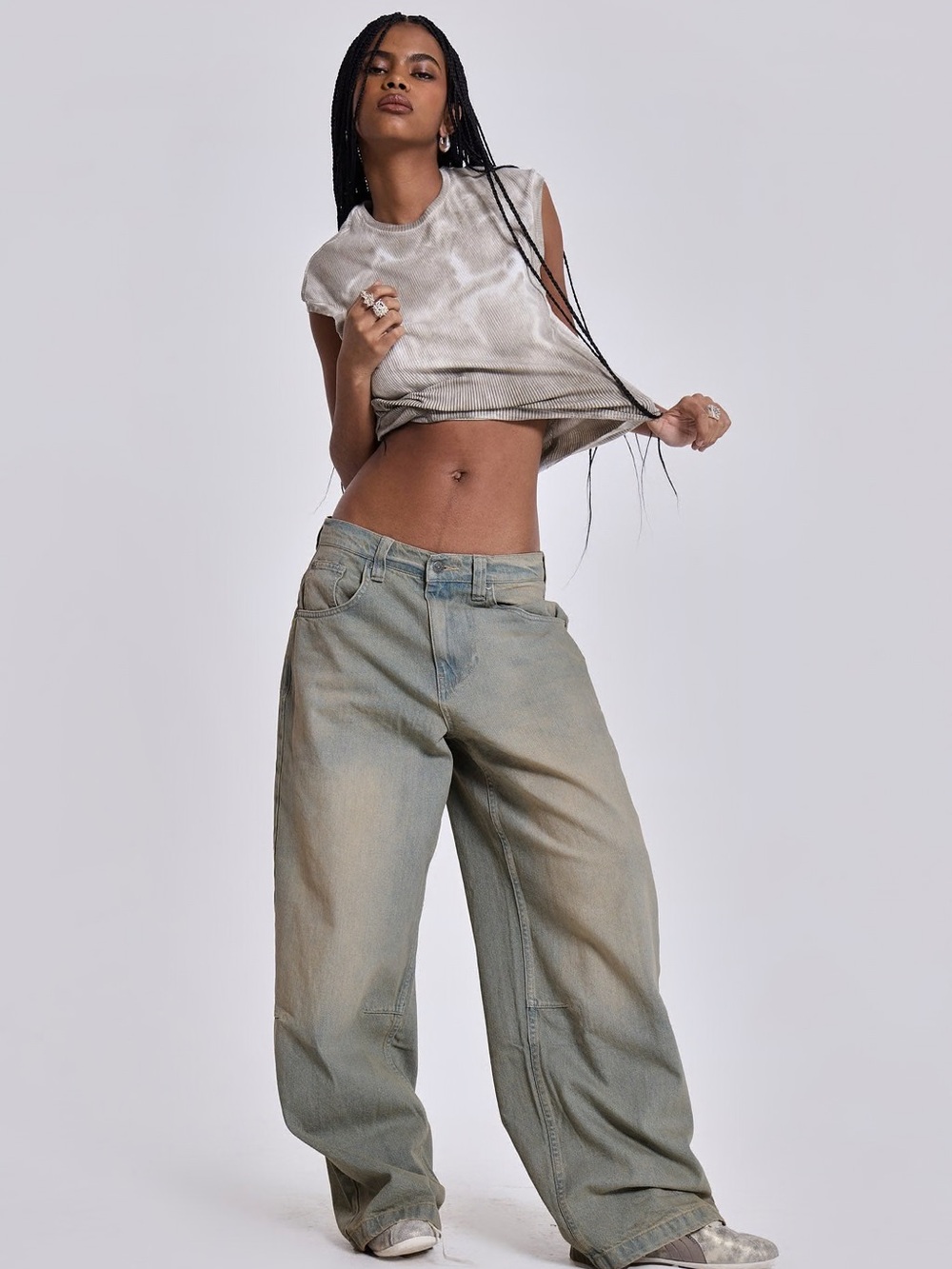 Jaded London Light Wash Colossus Fit Jeans
